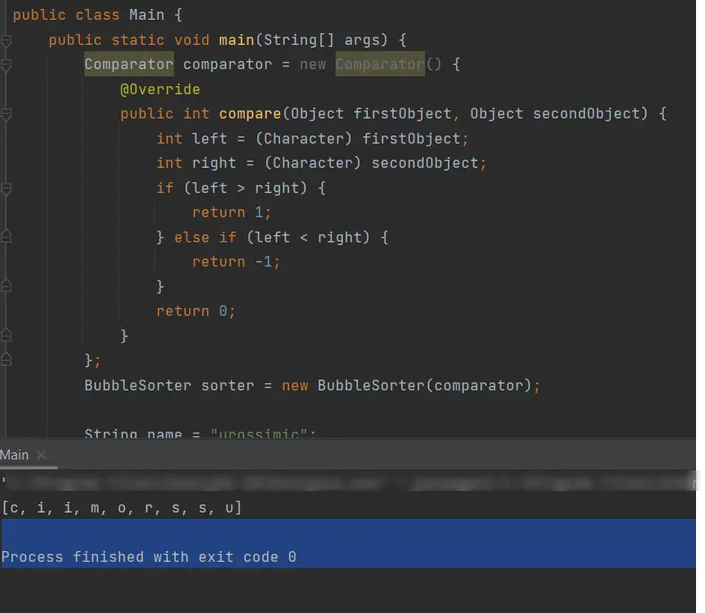 bubble sort algorithm in Java